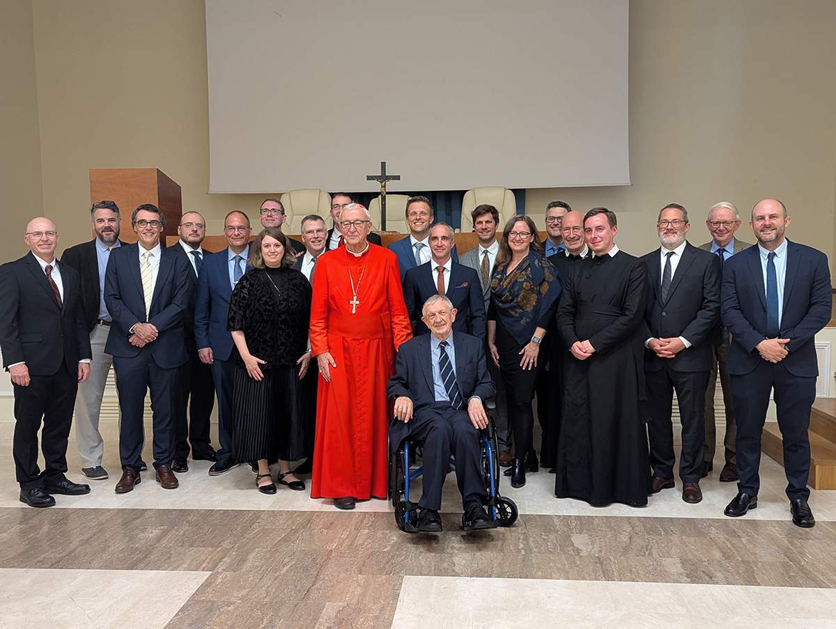 Positio contributors at the All Saints reception. Contributors not featured in this photograph include: Claus Arnold, Fr. Keith Beamont CO, and Terrence Merrigan